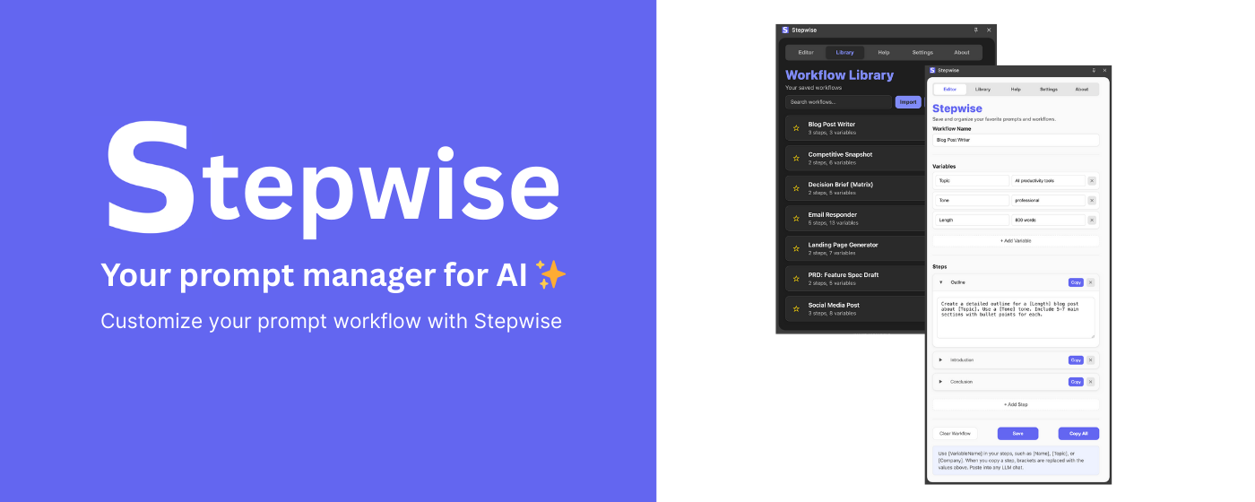 Stepwise promo